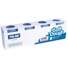 Milan pasta blanda soft dough caja 4 botes 116gr lila