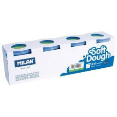 Milan pasta blanda soft dough caja 4 botes 116gr verde