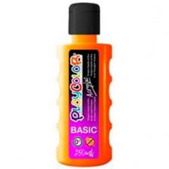 Playcolor pintura acrylic basic botella 250ml naranja