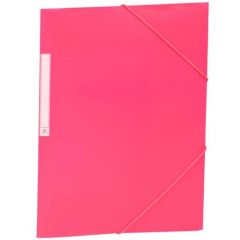 Carchivo carpeta 3 solapas folio c/gomas pp opaco rosa