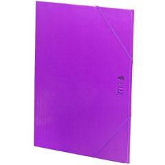 Carchivo carpeta 3 solapas folio c/gomas cartón brillo luz violeta