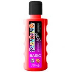 Playcolor pintura acrylic basic botella 250ml rojo