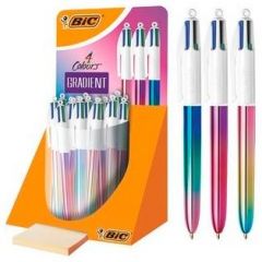 Bic bolígrafo 4 colores gradient expositor 30 c/surtidos