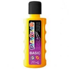 Playcolor pintura acrylic basic botella 250ml amarillo