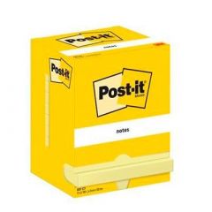 Post-it blocs notas 657 canary yellow 76x102 -pack 12-