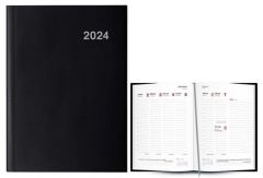 Ingraf agenda anual paris 15x21cm s/v negro 2024