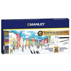 Manley set creativo lápices de colores 40 piezas surtido