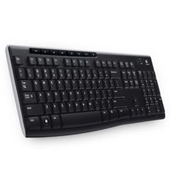 Logitech k270 teclado inalambrico usb - resistente a salpicaduras - teclas de acceso rapido - color negro
