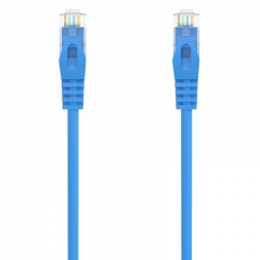 AISENS Cable de Red Latiguillo RJ45 LSZH Cat.6A 500 Mhz UTP AWG24, Azul, 30CM