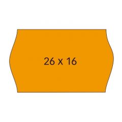 Apli pack 6 rollos de 1000 etiquetas removibles 26x16mm para etiquetadora de precios cantos sinusoidal naranja