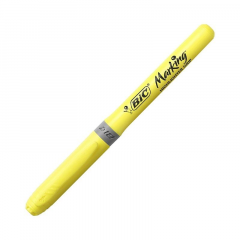 Caja de marcadores fluorescentes bic marking highlighter grip/ 12 unidades/ amarillos
