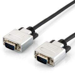 Equip 118866 cable VGA 20 m VGA (D-Sub) Negro, Plata