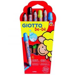 Giotto lápices de colores be-bé súper con sacapuntas estuche de 6 surtidos