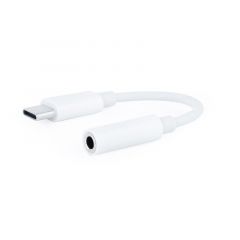 Nanocable Cable Adaptador Audio USB-C/M a Jack 3.5/H, 11 cm, Blanco