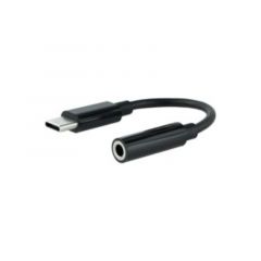 Nanocable Cable Adaptador Audio USB-C/M a Jack 3.5/H, 11 cm, Negro