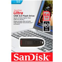SanDisk Ultra unidad flash USB 64 GB USB tipo A 3.2 Gen 1 (3.1 Gen 1) Negro