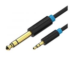 Vention Cable Estéreo BABBI/ Jack 6.5 Macho - Jack 3.5 Macho/ 3m/ Negro