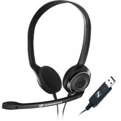EPOS Sennheiser PC 8 USB - Auriculares de diadema abiertos USB (micrófono con cancelación de ruido, sonido estéreo) color negro