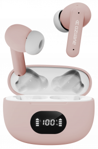 Avenzo auriculares true wireless tactiles con power bank rosa