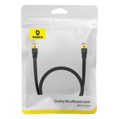 Baseus network cable high speed (cat7) of rj45 (flat cable) 10 gbps, 2m, black (b00133207111-02)