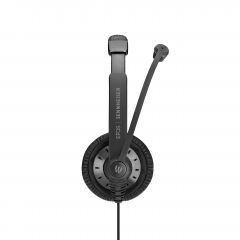 Sennheiser SC 75 USB MS Binaural Diadema Negro - Auriculares con micrófono (Centro de Llamadas/Oficina, Binaural, Diadema, Negro, Alámbrico, 1,12 m)