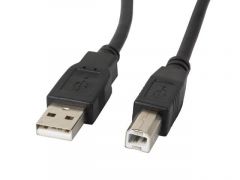 Lanberg CA-USBA-11CC-0050-BK cable USB 5 m USB 2.0 USB B Negro