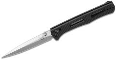 Benchmade STE-417 Cuchillo de entrenamiento Fact Spear Point hoja Negra  Acero inoxidable premium CPM-S30V (58-60 HRC) de 22,15 cm mango Esqueleto anodizado negro aluminio billet 6061-T6
