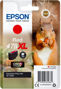 Epson Squirrel Singlepack Red 478XL Claria Photo HD Ink