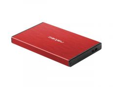 NATEC Rhino GO Carcasa de disco duro/SSD Rojo 2.5"