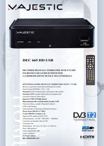 New Majestic DEC-665 HD USB Terrestre Negro