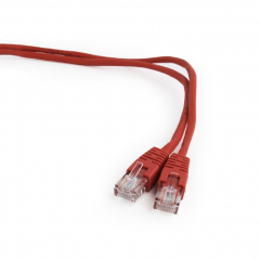 Gembird PP12-1M/R cable de red Rojo Cat5e U/UTP (UTP)
