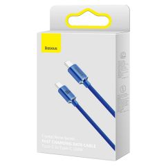 Baseus type-c - type-c crystal shine series fast charging data cable 100w 2m blue (cajy000703)
