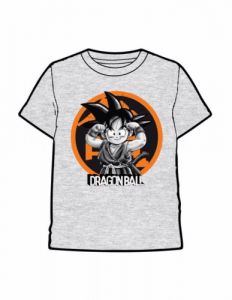 Camiseta dragon ball goku niño gris m