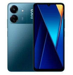 Teléfono Xiaomi Poco C65. Color Azul (Blue) 256 GB de Memoria Interna, 8 GB RAM. Dual Sim. Pantalla HD+ ultragrande de 6,74". Cámara principal de 50 MP. Versión Global. Smartphone completamente libre.