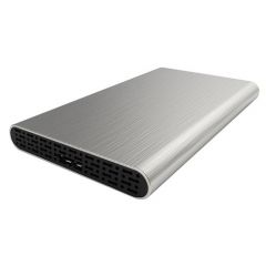 CoolBox SlimChase A-2513 Carcasa de disco duro/SSD Negro, Plata 2.5"