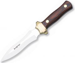 Cuchillo Cetrería 7002 Miguel Nieto de 25 cms, con hoja de acero de 13 cms y mango de Madera stamina con funda de piel de primera calidad