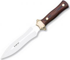 Cuchillo Cetrería 7003 Miguel Nieto de 29 cms, con hoja de acero de 17 cms y mango de Madera stamina con funda de piel de primera calidad