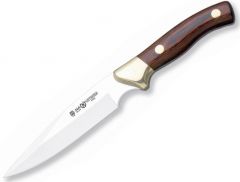 Cuchillo Cetrería 9008 Miguel Nieto de 25 cms, con hoja de acero de 14 cms y mango de Madera stamina con funda de piel de primera calidad (marrón)