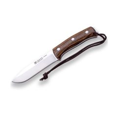 Cuchillo de caza Joker "Nomad" CN125-P, 12,7 cm de hoja, funda piel negra, mango nogal, incluye pedernal, Herramienta de pesca, caza, camping y senderismo