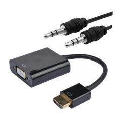 Nanocable CONVERSOR HDMI A SVGA+AUDIO, HDMI/M-SVGA/H+3.5/H, NEGRO, 10 CM+1.0 M