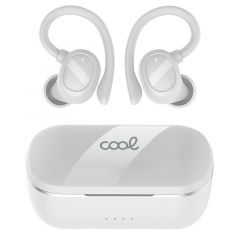 Cool auriculares stereo bluetooth earbuds inalámbricos  fit sport blanco