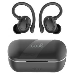 Cool auriculares stereo bluetooth earbuds inalámbricos fit sport negro
