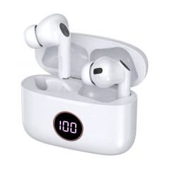 Cool auriculares stereo bluetooth earbuds lcd  air pro blanco