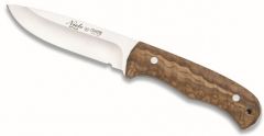Cuchillo Coyote 3058 Miguel Nieto de 28 cms, con hoja de acero de 14 cms y mango de Madera natural de olivo con funda de cuero de primera calidad