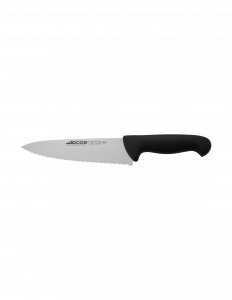 CUCHILLO COCINERO SERIE 2900 (200 mm) - Cuchillo de hoja ancha, filo dentado, estable y fuerte. Cuchillo multiusos para profesionales y cocineros aficionados.