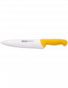 CUCHILLO COCINERO SERIE 2900 (250 MM) - Cuchillo de hoja ancha, filo dentado, estable y fuerte. Cuchillo multiusos para profesionales y cocineros aficionados.