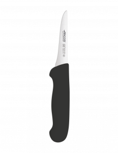 CUCHILLO DESHUESADOR NEGRO SERIE 2900 (100 mm) - De hoja delgada, con curvatura característica y filo liso. Perfecto para desprender los huesos de la carne.