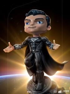 Figura minico dc comics liga de la justicia superman traje negro