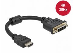 DeLOCK 65206 adaptador de cable de vídeo 0,2 m HDMI tipo A (Estándar) DVI-D Negro
