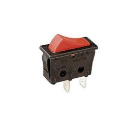 Interruptor unipolar ON-OFF Faston 16A/250V Electro DH Color Negro y Rojo 11.400.I/NR 8430552016365